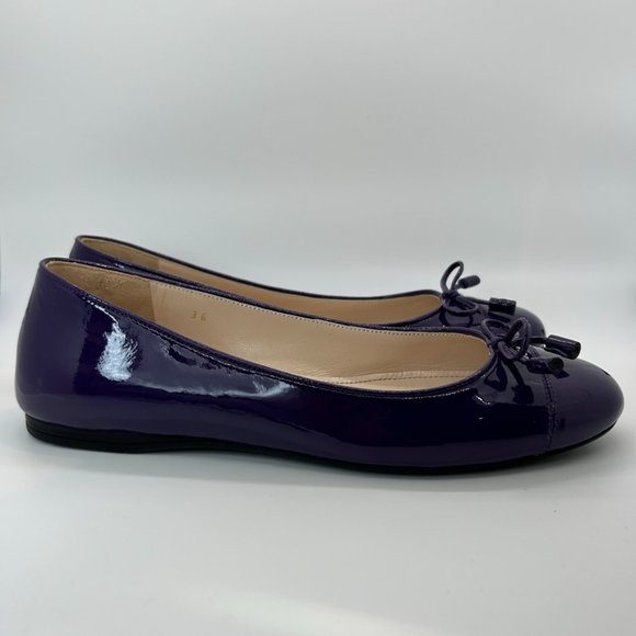 Prada Purple Patent Leather Flats - Picture 4 of 15